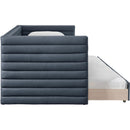  Meridian Beverly Navy Vegan Leather Upholstered Twin Daybed IMAGE 4