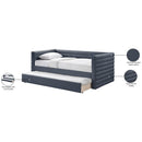  Meridian Beverly Navy Vegan Leather Upholstered Twin Daybed IMAGE 8