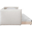 Meridian Colton Cream Linen Textured Fabric Upholstered Twin Daybed IMAGE 4