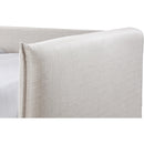  Meridian Colton Cream Linen Textured Fabric Upholstered Twin Daybed IMAGE 6