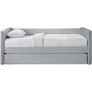  Meridian Colton Grey Linen Textured Fabric Upholstered Twin Daybed IMAGE 3