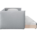  Meridian Colton Grey Linen Textured Fabric Upholstered Twin Daybed IMAGE 4