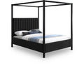  Color_Black  Size_Full  -- Meridian Kelly Upholstered Canopy Bed IMAGE 1