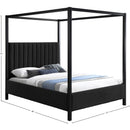 Meridian Kelly Black Boucle Fabric Full Bed (3 Boxes) IMAGE 8