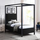  Color_Black  Size_Twin  -- Kelly Black Boucle Fabric Upholstered Twin Bed IMAGE 2