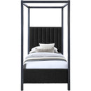  Color_Black  Size_Twin  -- Kelly Black Boucle Fabric Upholstered Twin Bed IMAGE 3