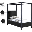 Color_Black  Size_Twin  -- Kelly Black Boucle Fabric Upholstered Twin Bed IMAGE 7