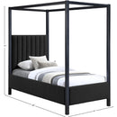 Meridian Kelly Black Boucle Fabric Twin Bed (3 Boxes) IMAGE 8