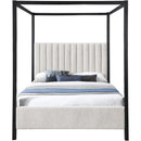 Meridian Kelly Cream Boucle Fabric King Bed (3 Boxes) IMAGE 3