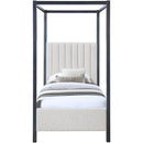 Meridian Kelly Cream Boucle Fabric Twin Bed (3 Boxes) IMAGE 3