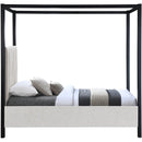  Color_Black/ Cream  Size_Twin  -- Kelly Cream Boucle Fabric Upholstered Twin Bed IMAGE 4