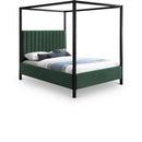 Color_Black/ Green  Size_King  -- Kelly Green Boucle Fabric Upholstered King Bed IMAGE 1