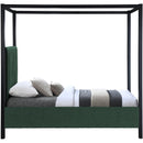  Color_Black/ Green  Size_Twin  -- Kelly Green Boucle Fabric Upholstered Twin Bed IMAGE 4