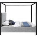 Meridian Kelly Grey Boucle Fabric King Bed (3 Boxes) IMAGE 4