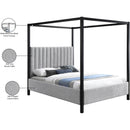 Meridian Kelly Grey Boucle Fabric King Bed (3 Boxes) IMAGE 7