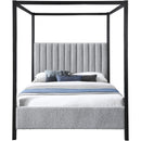 Meridian Kelly Grey Boucle Fabric Queen Bed (3 Boxes) IMAGE 3