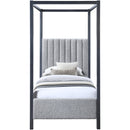 Meridian Kelly Grey Boucle Fabric Twin Bed (3 Boxes) IMAGE 3