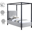 Meridian Kelly Grey Boucle Fabric Twin Bed (3 Boxes) IMAGE 7