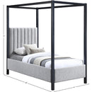 Meridian Kelly Grey Boucle Fabric Twin Bed (3 Boxes) IMAGE 8