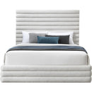Meridian Maxwell Cream Linen Textured Fabric King Bed (3 Boxes) IMAGE 3