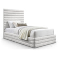  Color_Cream Size_Twin -- Meridian Maxwell Upholstered Platform Bed IMAGE 1