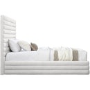 Color_Cream  Size_Twin  -- Maxwell Cream Linen Textured Fabric Upholstered Twin Bed IMAGE 4