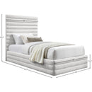  Color_Cream  Size_Twin  -- Maxwell Cream Linen Textured Fabric Upholstered Twin Bed IMAGE 7