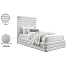  Color_Cream  Size_Twin  -- Maxwell Cream Linen Textured Fabric Upholstered Twin Bed IMAGE 8