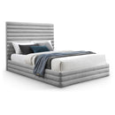  Color_Grey  Size_Full  -- Maxwell Grey Linen Textured Fabric Upholstered Full Bed IMAGE 1