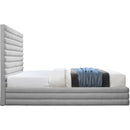  Color_Grey  Size_King  -- Maxwell Grey Linen Textured Fabric Upholstered King Bed IMAGE 4