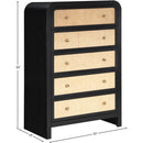  Color_Black -- Meridian Siena 5 Drawer Chest IMAGE 10