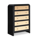  Color_Black -- Meridian Siena 5 Drawer Chest IMAGE 1