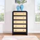  Color_Black -- Meridian Siena 5 Drawer Chest IMAGE 2