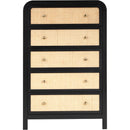  Color_Black -- Meridian Siena 5 Drawer Chest IMAGE 3