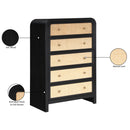  Color_Black -- Meridian Siena 5 Drawer Chest IMAGE 9