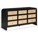  Color_Black -- Meridian Siena 9 Drawer Dresser IMAGE 12