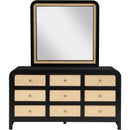  Color_Black -- Meridian Siena 9 Drawer Dresser IMAGE 4