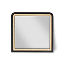  Meridian Siena Black Ash Wood And Natural Cane Frame Mirror IMAGE 1