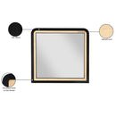  Meridian Siena Black Ash Wood And Natural Cane Frame Mirror IMAGE 5