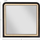  Meridian Siena Black Ash Wood And Natural Cane Frame Mirror IMAGE 6