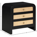  Color_Black -- Meridian Siena 3 Drawer Nightstand IMAGE 10