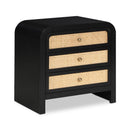  Color_Black -- Meridian Siena 3 Drawer Nightstand IMAGE 1