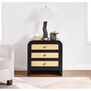  Color_Black -- Meridian Siena 3 Drawer Nightstand IMAGE 2