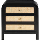  Color_Black -- Meridian Siena 3 Drawer Nightstand IMAGE 3