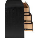  Color_Black -- Meridian Siena 3 Drawer Nightstand IMAGE 4