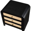 Color_Black -- Meridian Siena 3 Drawer Nightstand IMAGE 7