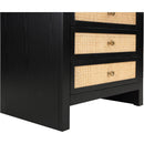  Color_Black -- Meridian Siena 3 Drawer Nightstand IMAGE 8