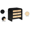  Color_Black -- Meridian Siena 3 Drawer Nightstand IMAGE 9