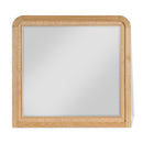  Meridian Siena Natural Ash Wood And Natural Cane Frame Mirror IMAGE 1