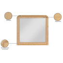  Meridian Siena Natural Ash Wood And Natural Cane Frame Mirror IMAGE 5